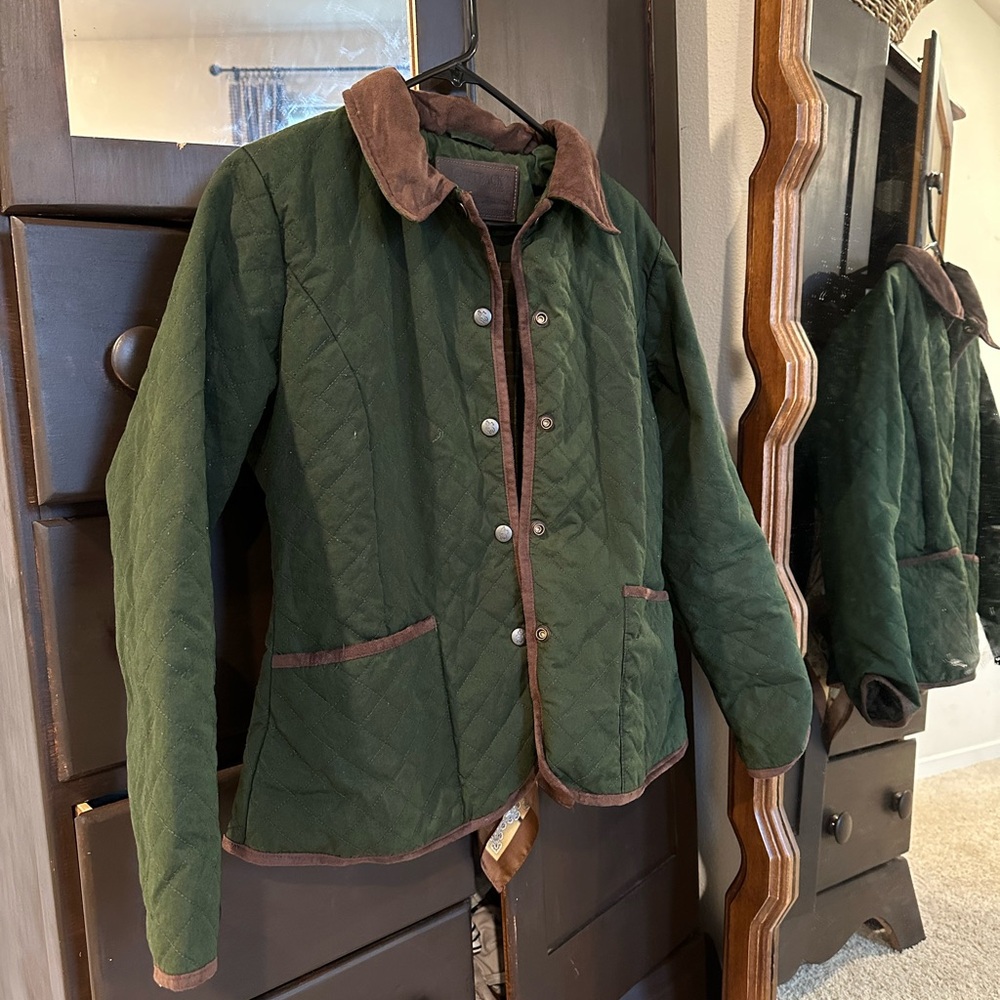 Elegant Green Quilted Utility Jacket